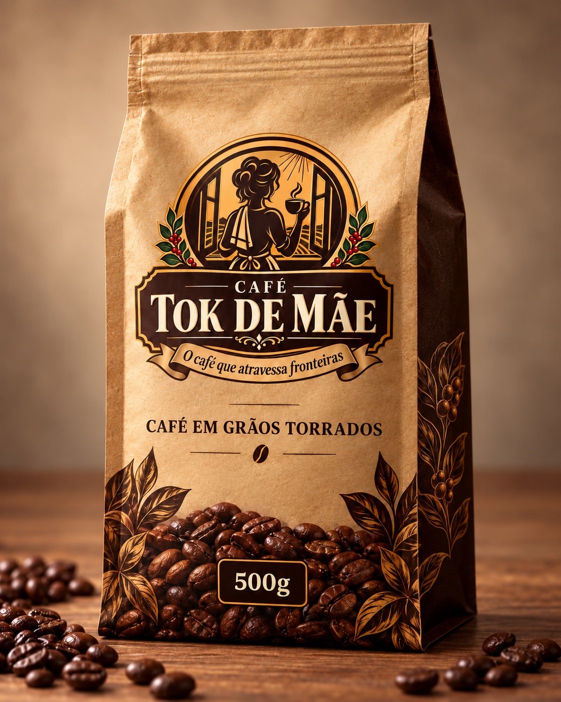 Pacote de Café Tok de Mãe em grãos
