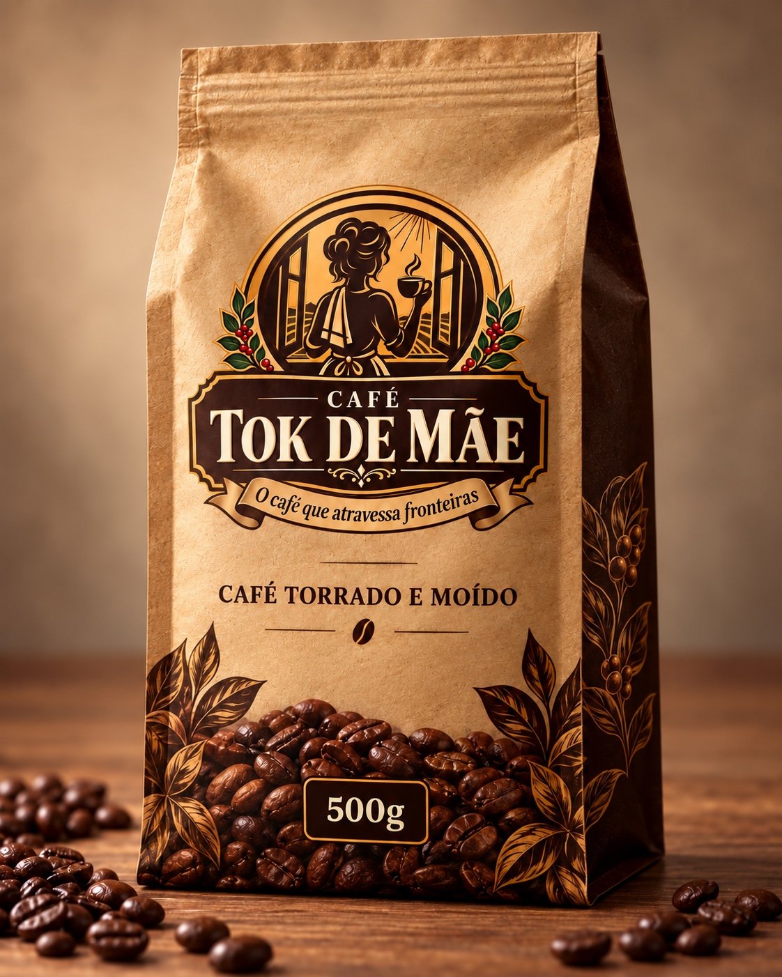 Pacote de Café Tok de Mãe torrado e moído